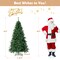 Costway 6FT/7FT Pre-Lit Hinged Christmas Tree with 260/350 Multi-Color Lights & 3-Minute Quick Shape No Fluffing Required